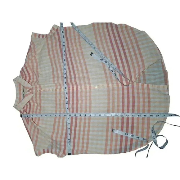 Madewell Ombre Gingham Check Short Sleeve Central Tunic Button Up Shirt Size XL - Picture 8 of 13